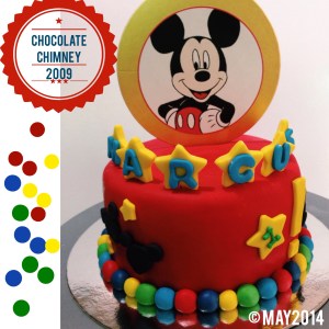 red mickey cake