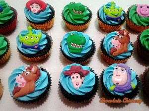 another cupcake order with main characters as toppers